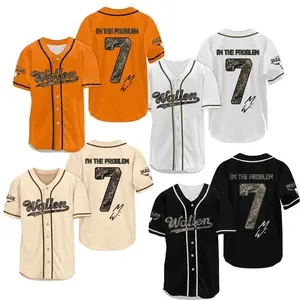 Retro 7 Wallen Baseball Jersey, Country Music Shirt, Tour 2026 Fan Gift, Still The Problem Tour 2026 Short Sleeve Shirt, MW Fan Merch