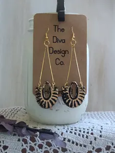The Black Eclipse Polymer Clay Dangle Earring