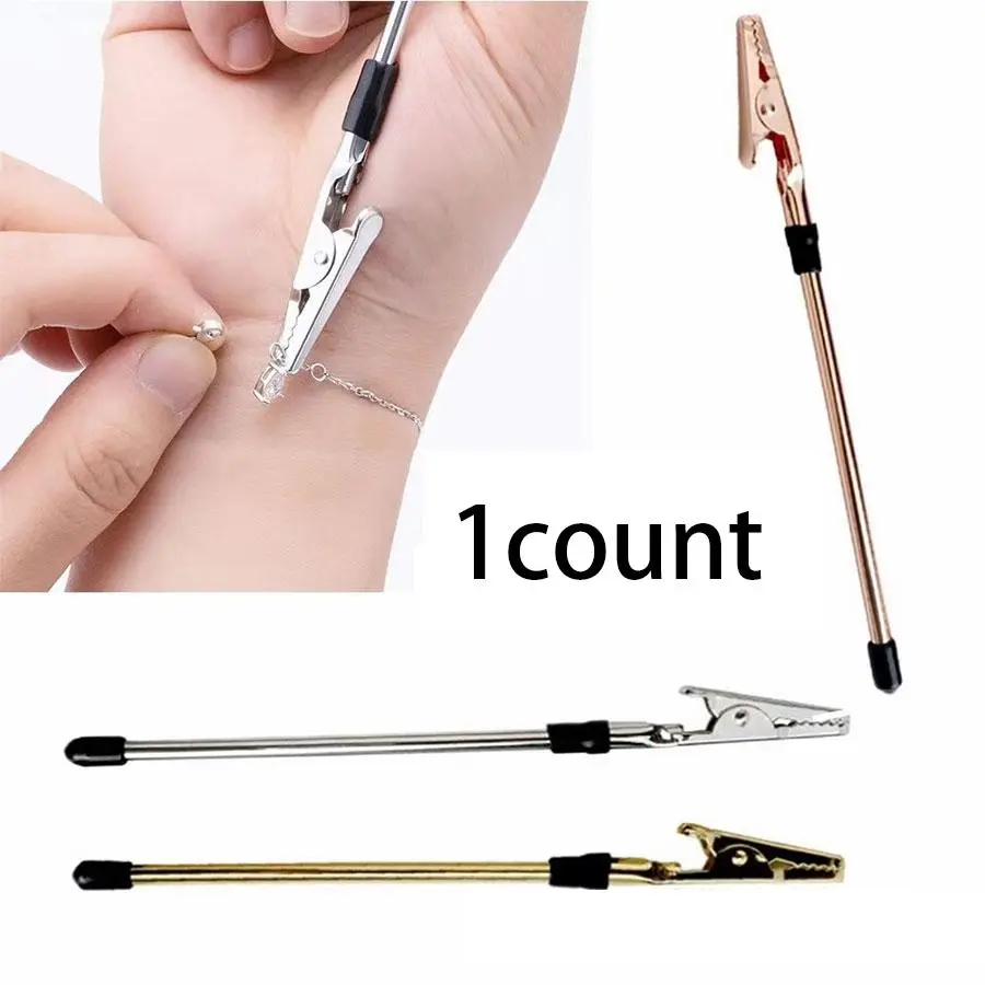 Jewelry Helper Clasp Aid Tool, Jewelry Helper Fastening Clasp Tool, Jewelry Helper Clasp Aid Tool for Bracelet Necklace Watch, Adjustable, Durable, Al