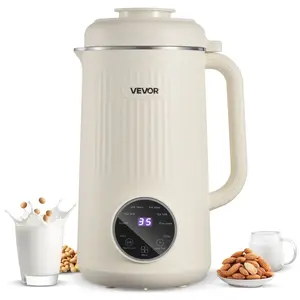 VEVOR 6-in-1 Nut Milk Maker, 20 oz Soy Milk Maker Machine with 6 Blades, for Homemade Oat, Nut, Soy, Juice, Plant-Based and Non Dairy Beverages with High-Temp Self-Cleaning, Boil Water, 12-Hour DelayVEVOR Super Brand Day