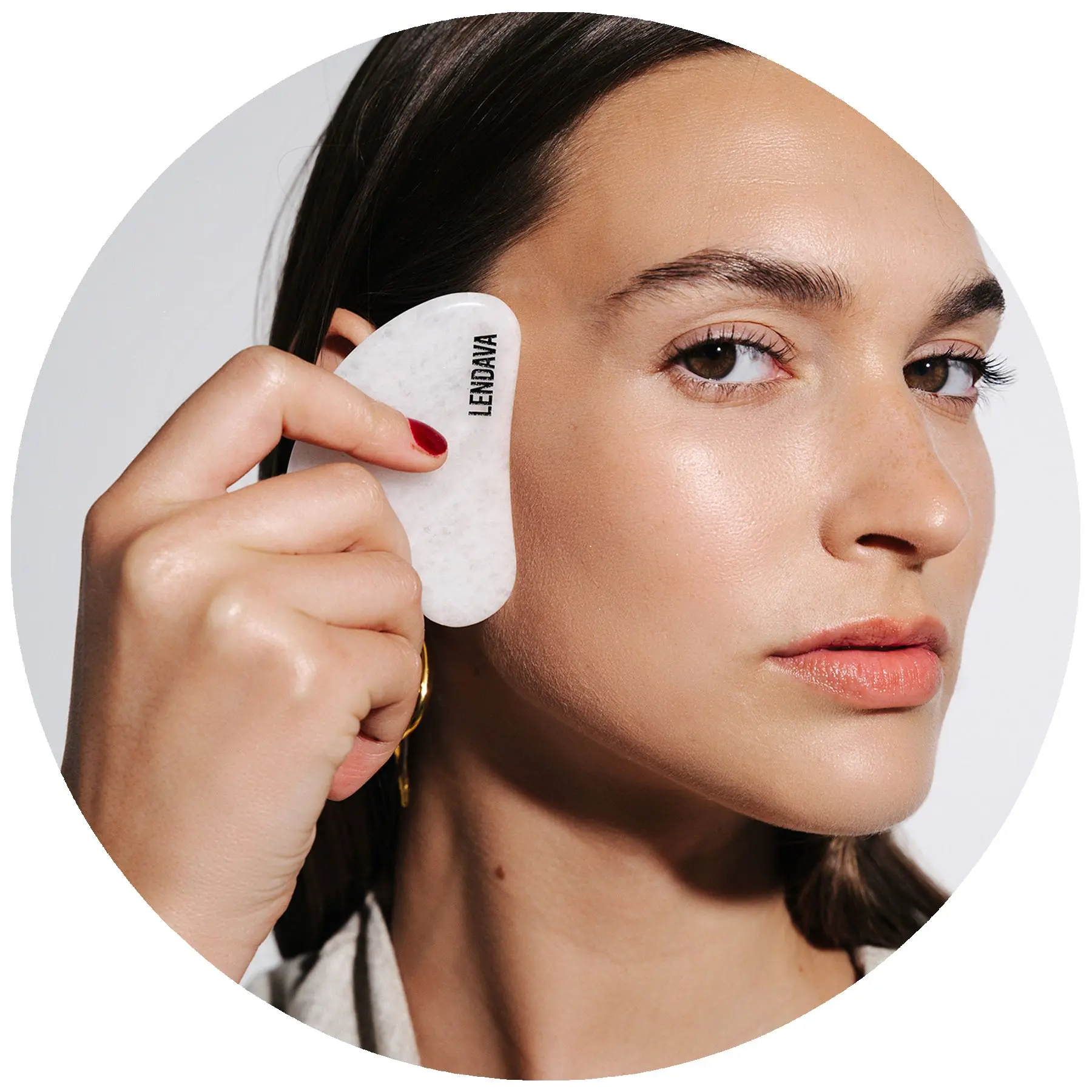 Lendava White Jade Gua Sha Tool