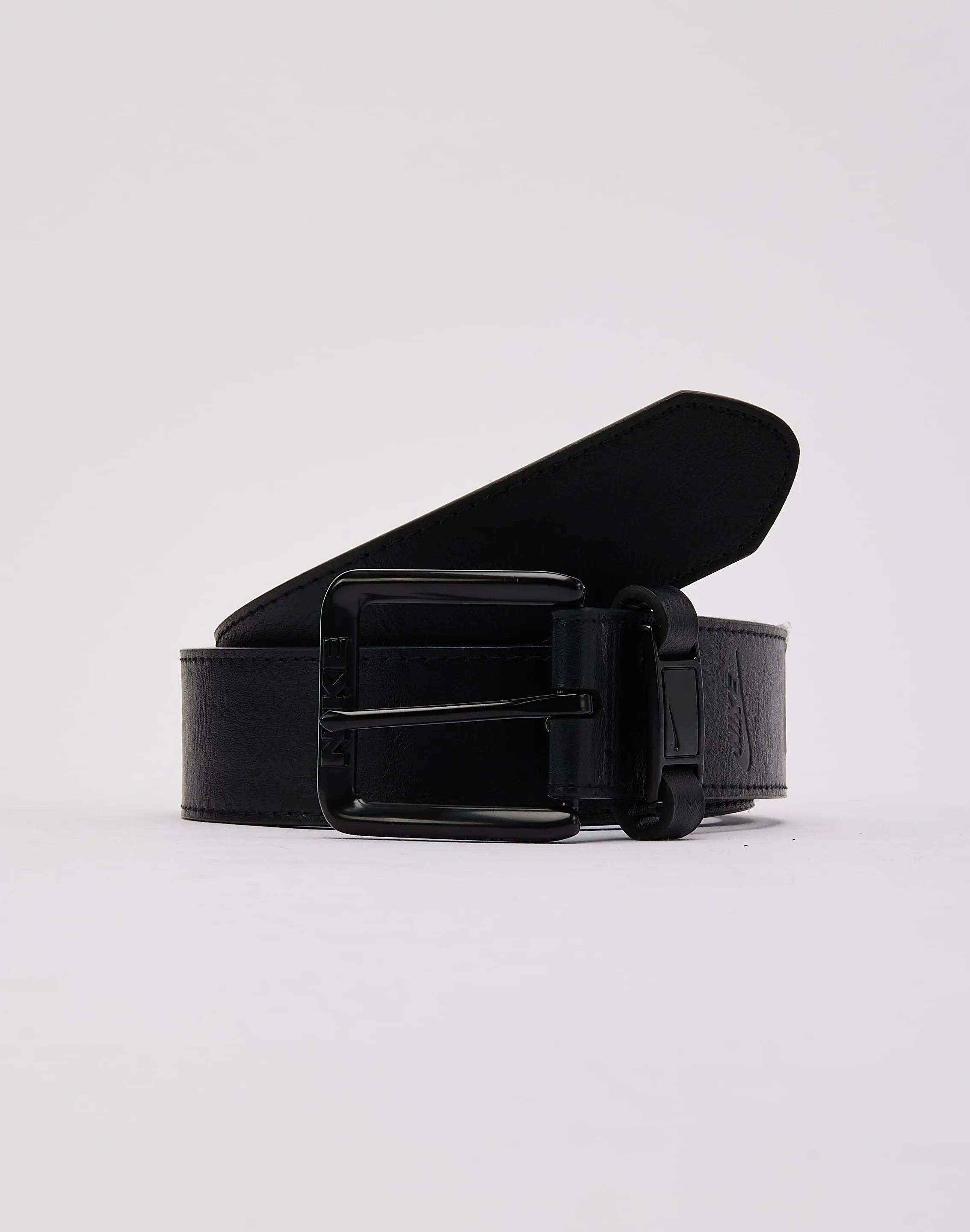 Mens Nike Antiqued Bridle Strap Logo Belt