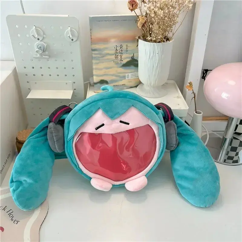 Hatsune Miku Shoulder Bag Backpack Cute Anime Plush Cartoon Kawaii Knapsack Student Bag Packet For Gifts Toys