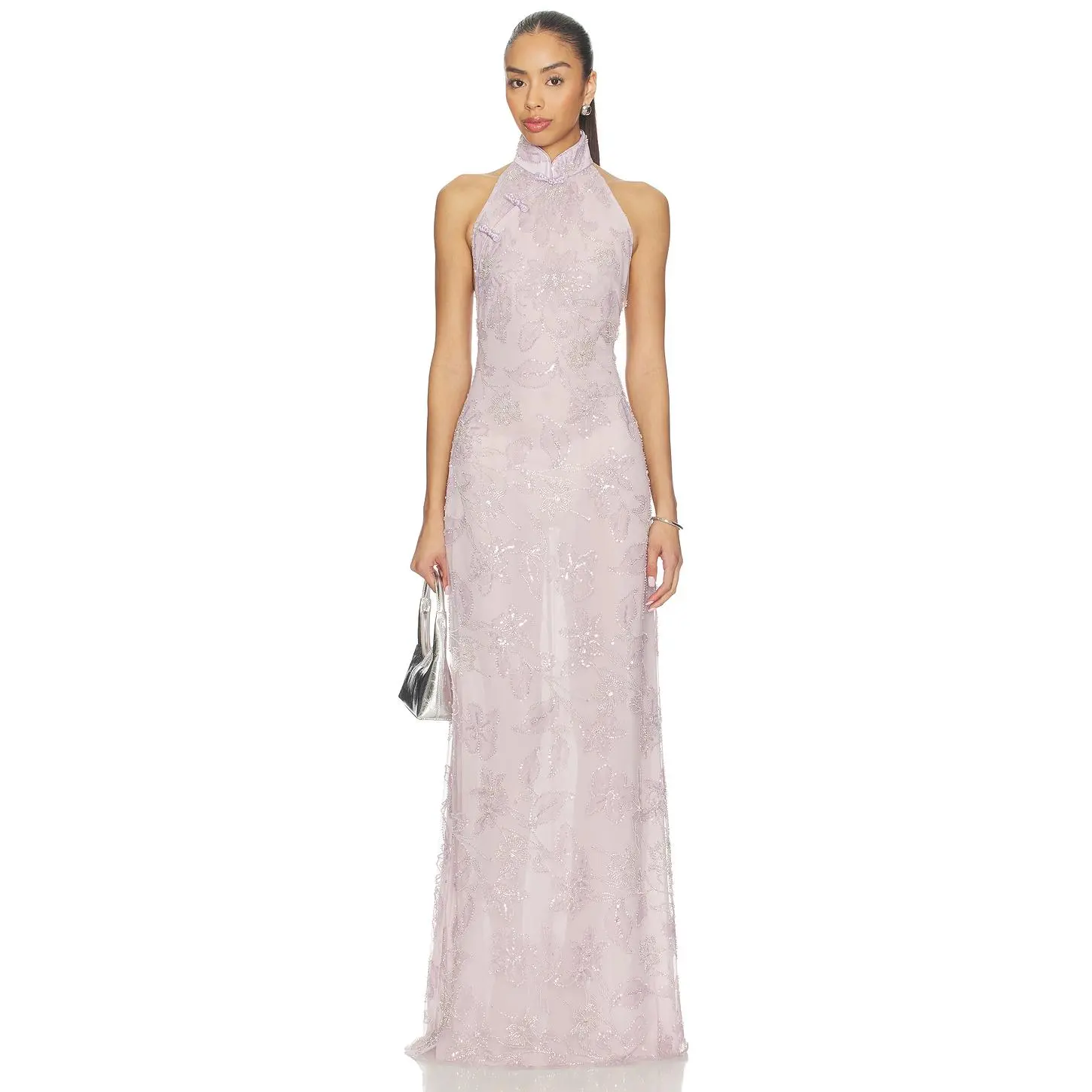 SAU LEE Grace Dress in Soft Lilac