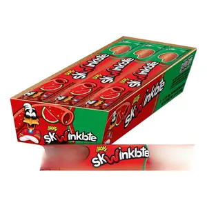 Lucas Skwinklote Watermelon Flavor Sweet and Sour Candy Strip, 1.41oz - 6 Pieces Pack for Treats, Snack, Parties, Piñatas mexican  candy Bonbon