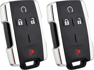2 Pack Smart Key Fob  Fit for Chevy Chevrolet Silverado Colorado/GMC Sierra Canyon 2014 2015 2016 2017 M3N-32337100 Keyless Entry Remote Control Car Key Fob Cover Case