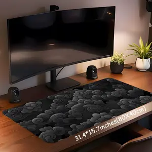 Oriental Swirl Cloud Design Large Gaming Mouse Pad, Washable Rubber, Non-Slip, Multi-Size, Desk Accessories, Ideal for Home Office, Great Gift, Gaming Desk Accessory, Desktop Accessories