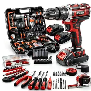 【DealsForYouDays】128 Piece Power Tool Combo Kits with 21V Cordless Drill, Household Tools Set with DIY Hand Tool Kits For Fence Installation, Room Décor, FurnitureAssembly, And Daily Repairs#fathersdaygift #DealsForYouDays