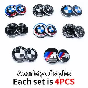 4 Pieces 68mm and 56mm HUB Center Caps Set, All-In-One Emblem Caps for Bmw G20 G32 G11 X3 X5 X4 X6 X7 G30 G12 F40 F30 X1 X2 Models