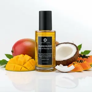 Island Bloom Body Oil With Mango, Papaya and Coconut Scent For Deeper Skin Hydration | Aster Raine