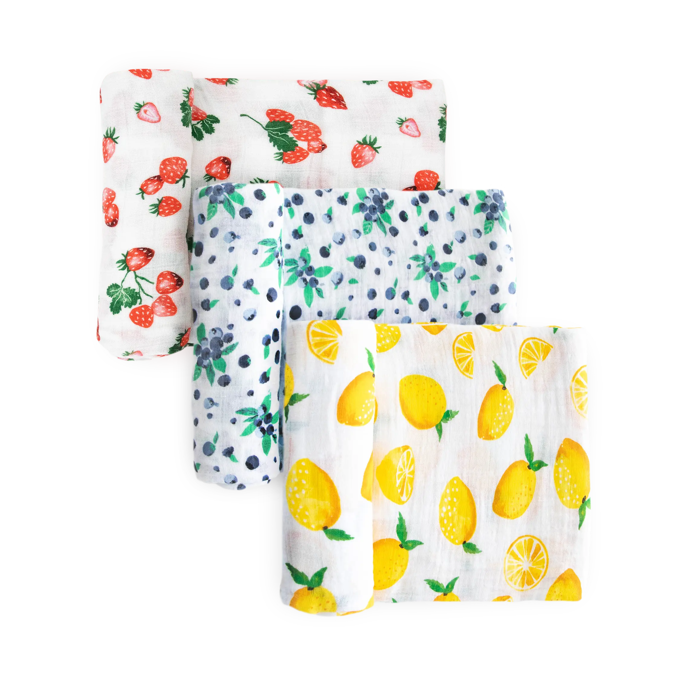 Cotton Muslin Swaddle Blanket 3 Pack - Berry Lemonade
