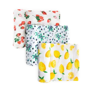 Cotton Muslin Swaddle Blanket 3 Pack - Berry Lemonade Cotton Muslin Swaddle Blanket 3 Pack - Berry Lemonade