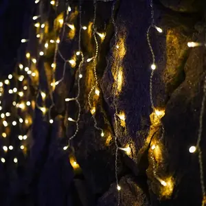 GRANDPATIO Solar String Lights Outdoor 29.5FT 360 LED Waterproof 8 Modes Dimmer Timer Remote Control Warm White Solar Powered for Patio & Christmas Decorations