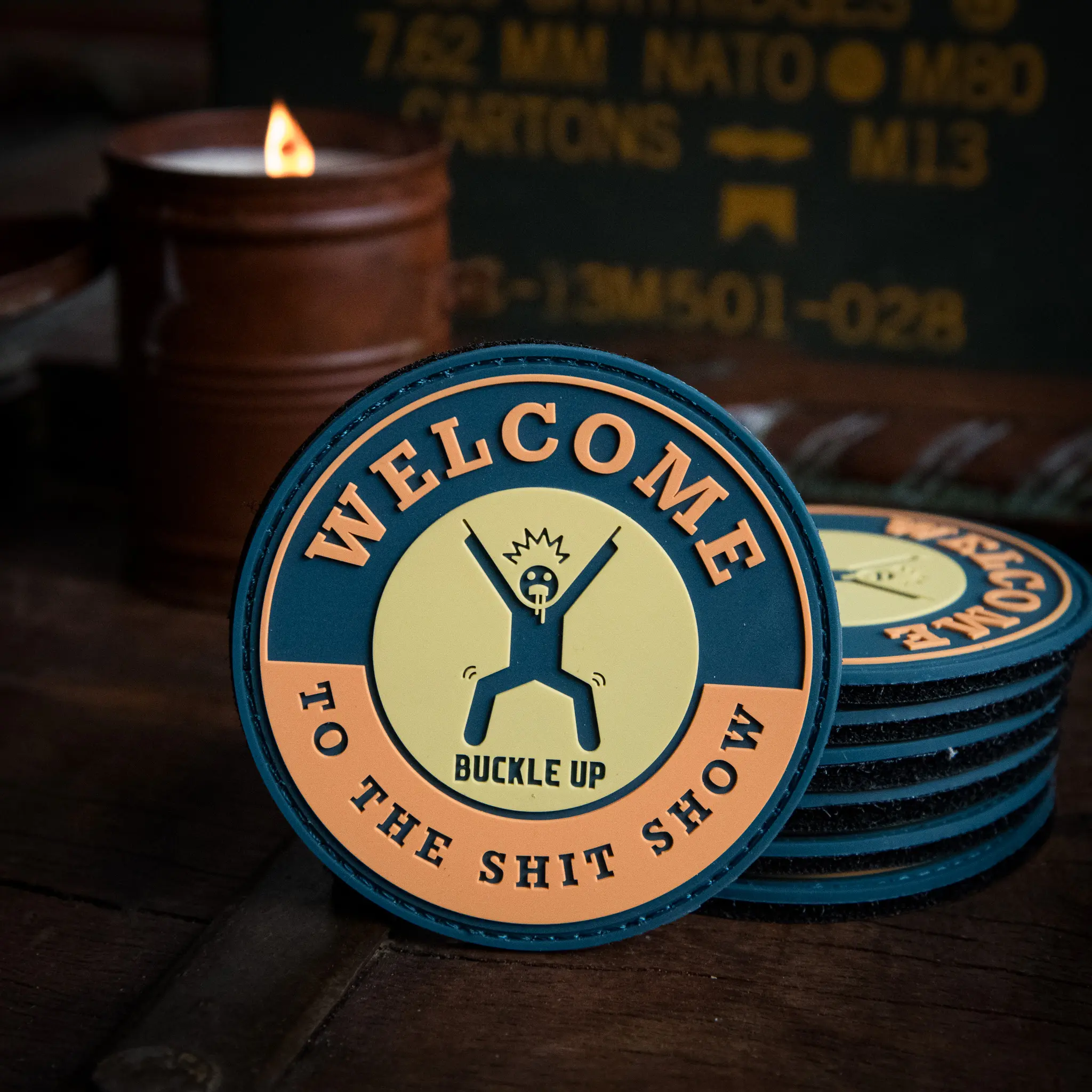 Buckle Up PVC Patch | Welcome to the Sh*t Show Funny Patch | Waterproof Hook & Loop Morale Patch | Collectible EDC Patch