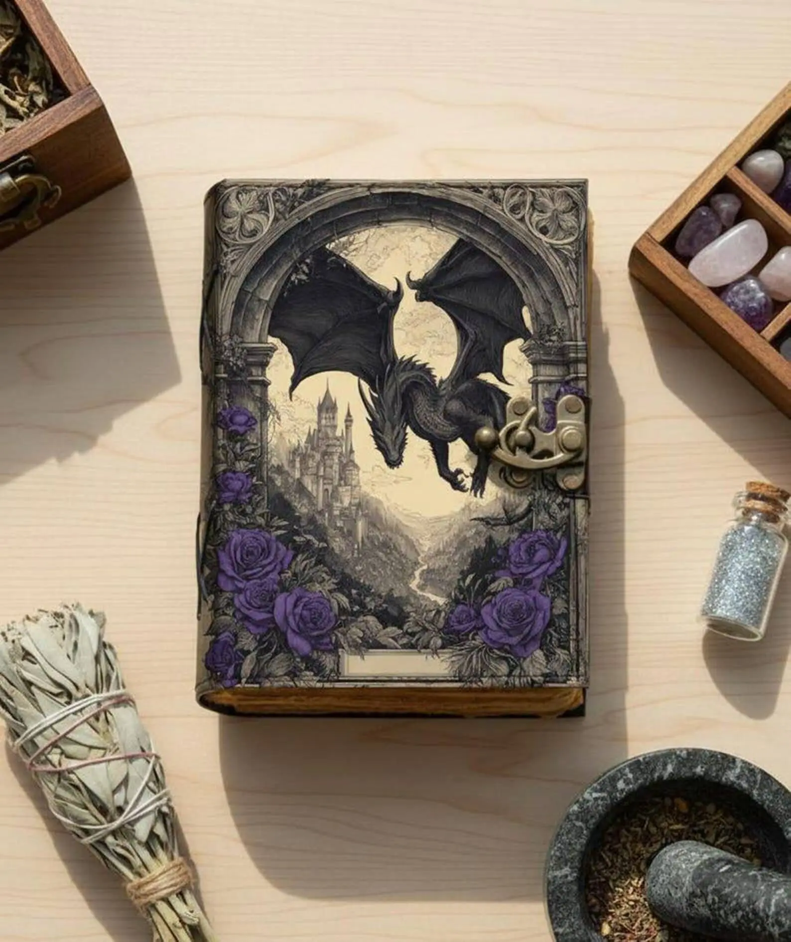 Dragon Leather Leather Journal Handmade Vintage Grimoire