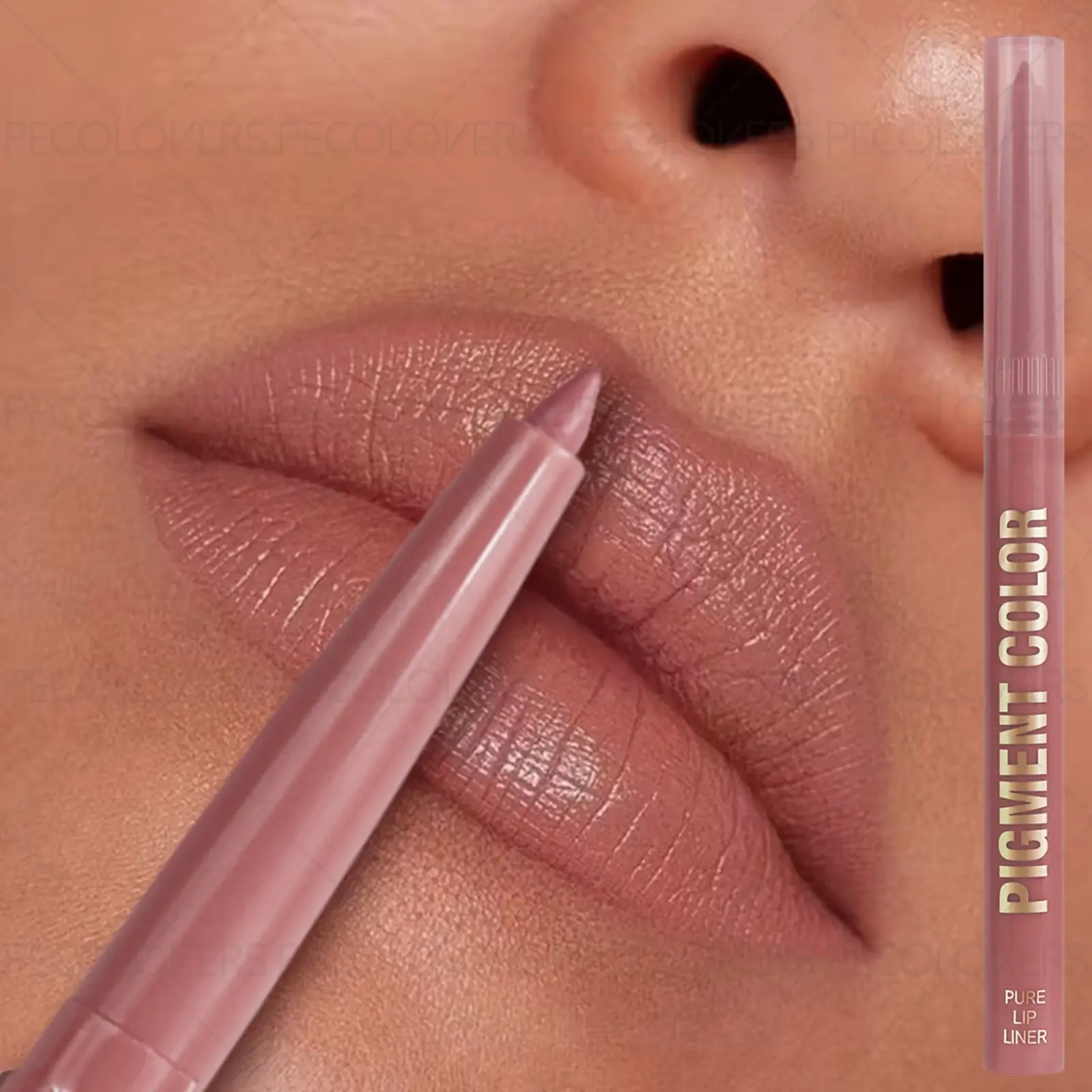 1PC Matte Finish, Vibrant Neutral Shades, 3D Lip Contour, 2-in-1 Cosmetic Lip Liner Lipstick Makeup for Fuller Lips, Perfect for Christmas and Holiday Parties, Lipliner