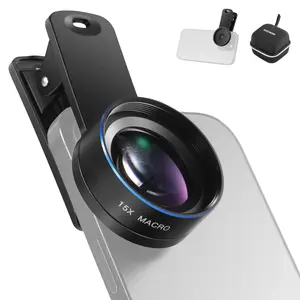 NEEWER LS-69 15X Macro Phone Lens Kit with 37mm Clamp, HD Camera Accessories for Lash/Nail Techs/Cooker/Product, Jewelry & Texture Close-Up Photography, Compatible with iPhone/Android