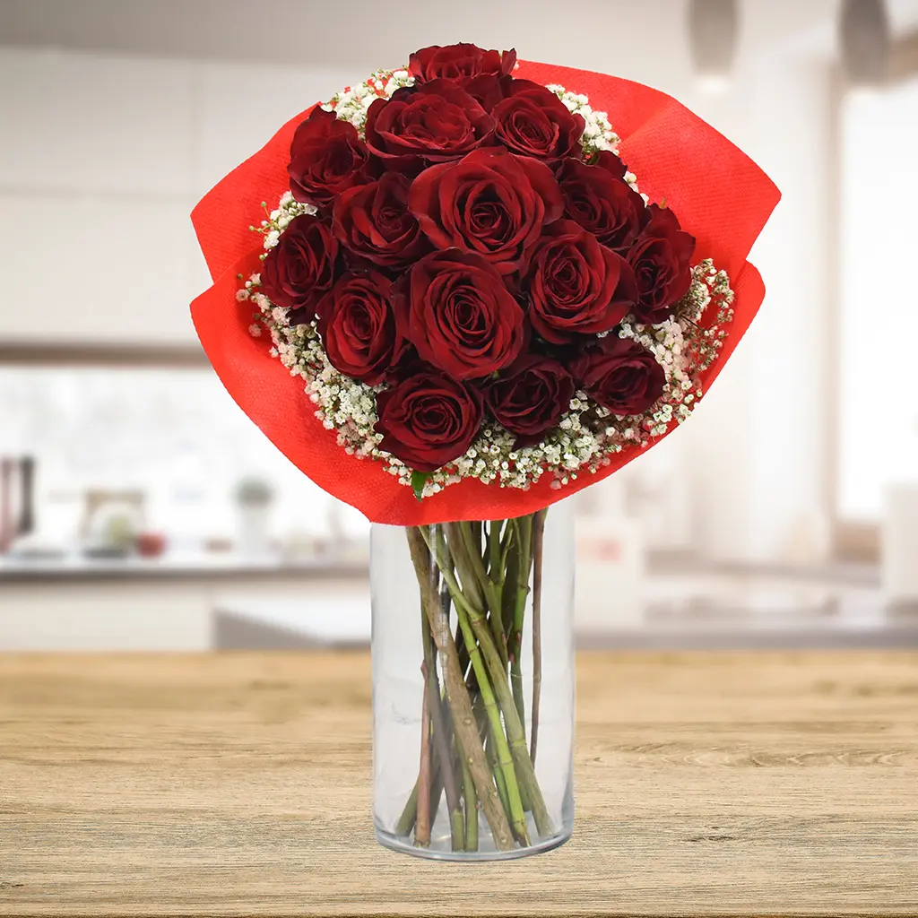 Red Possy Mix Flowers Bouquet