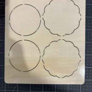 2.75” Scallops Wooden Die Cut