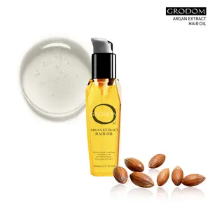 【GRODOM】Argan Extract Hair Oil - 100% Pure, Raw & Natural Blend with Coconut Oil | No Grease, All Glow | Balance Scalp Sebum | Nourish Hair Follicles,Enriched With Rosemary Oil-Effortlessbeauty-Scalphealth tiktokshopspringglowup