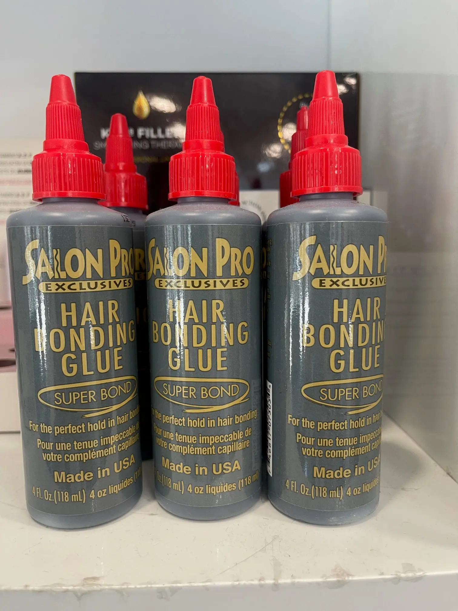 1 x Salon Pro Anti Fungus Hair Wig Extensions Bonding Glue 4oz - Black
