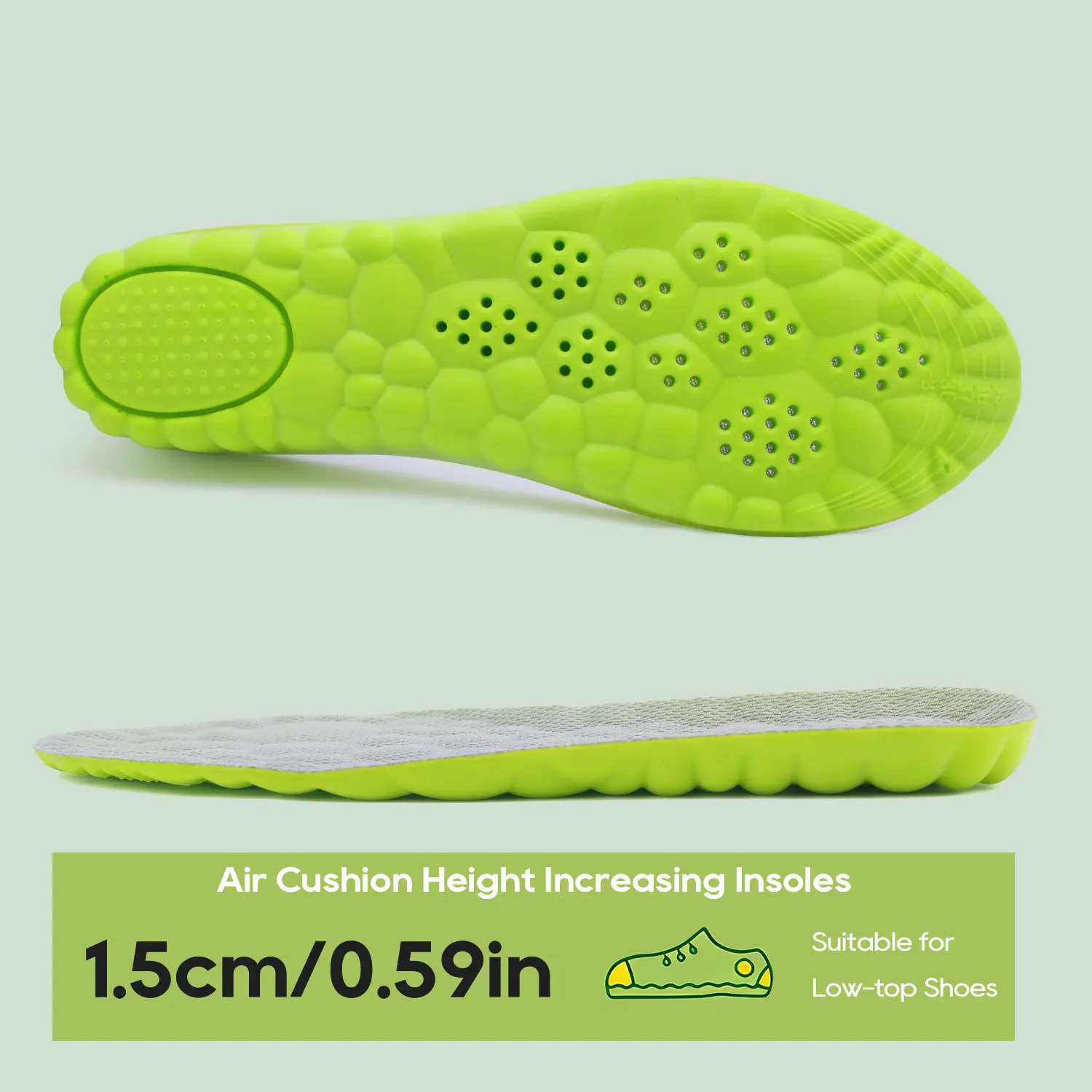 (1.5 cm / Grey Green / US 11)*3 pr.