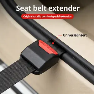 Universal Car Seat Belt Extender Alloy Buckle Adapter Compatible with Most Vehicle Models Rear Seat Safety Strap Clip