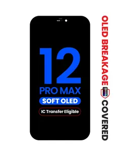 OLED Assembly for iPhone 12 Pro Max QV8 Soft IC Transfer Eligible Installation Cellphone Screen Protector Flexible Display Replacement