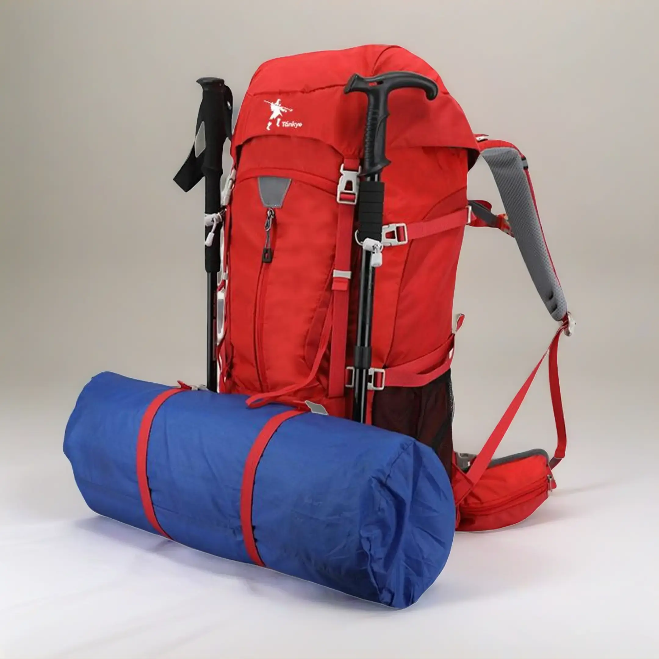 Tankye 50L Durable Outdoor Hiking Rucksack - Unisex, Water-Resistant Backpack, Lightweight Portable Outdoors Carrier with Rain Cover for Camping, Hiking Trekking Rucksack