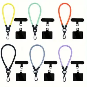 Adjustable Phone Lanyard, 1 Count Detachable Phone Wrist Strap, Crossbody Phone Strap, Phone Strap Holder, Phone Case Hanging Rope, Anti-lost Phone Charm for iPhone & Xiaomi, Cellphone Lanyard Lace, Black, Phone Accessories