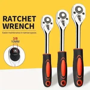1/4、3/8 Inch Ratchet Wrench 24 Tooth Drive Ratchet Socket Wrench Tool Multi-funtion DIY Hand Tool Ratchet Handle Wrench Hex Wrenches