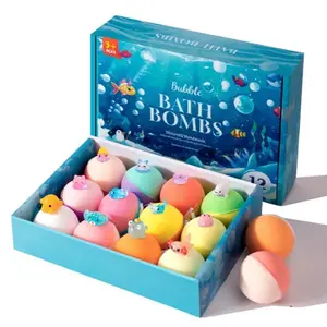 Bath Bombs for Kids with Surprisespringinside, 12 Pack Kid Bath Bombs Gift Set, Easter Basket Stuffers, Bubblebath with Toys, Skin Repair