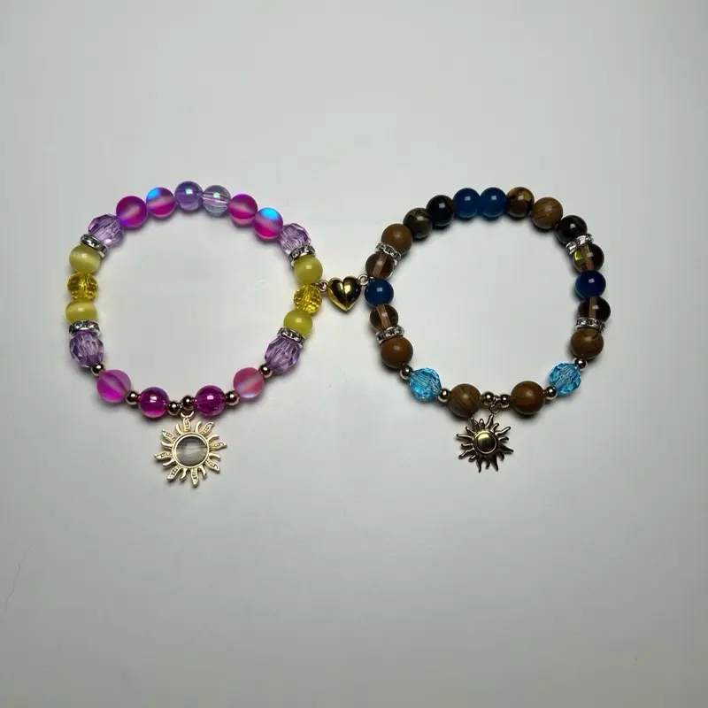 Tangled and Flynn Rider matching bracelets for couples and best friends