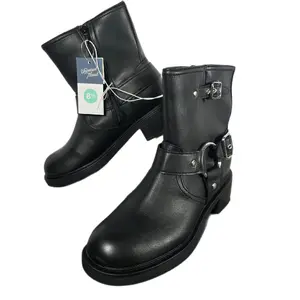 NIB New Universal Thread Connor Ankle Boots Black Biker Womens 8.5 / 9