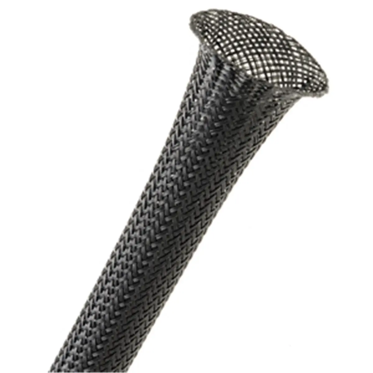 Techflex Expandable Braid Cable Sleeve - 0.5 in. Scissor Cuts Clean, Black - Automotive Wire Harnessing, Fuller Coverage, Easy Installation, Flexible, Field Use