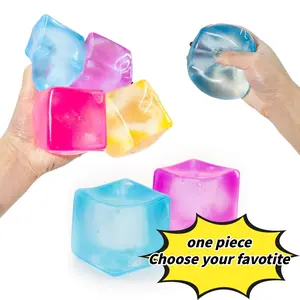 Creative Jelly Color Cube Stress Relief Toy, Slow Rebound Pressure Release, Anxiety Relief, Work Stress, Holiday Gift, Ages 12+, Squishy Cube