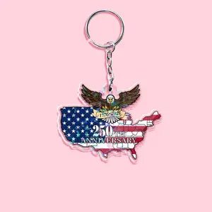 U.S. 250th Anniversary American Eagle Keychain, 1776-2026 Commemorative Edition Independence Day 250th Anniversary Acrylic Keychain, with tag