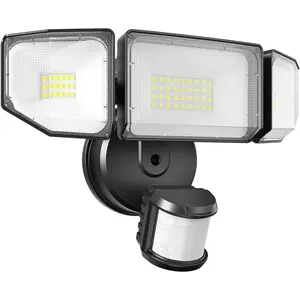 85W LED  Lights Motion Sensor Light Outdoor, 8500LM Dusk to , IP65 , 6500K, 3  Motion Detected Flood Light, Floodlight for Outside, Garage, Yard, Porch (Black)