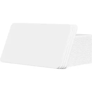 30pcs CR80 30 Mil Blank Plastic Credit Cards Compatible with Most Photo ID Badge Printers