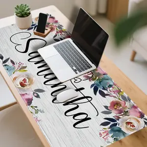 Mouse Pad Desk Pad Computer Pad 2D Flat XXL XL Custom Extended Large Gaming Mouse Pad, Personalized Desktop Decor Desk Pad, Cute Men Women Office Supplies and Accessories, Mouse Mat for Laptop & Keyboard, A Gift for Gaming Enthusiasts, Floral with