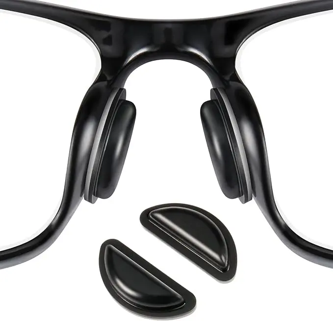 10 Pairs Eyeglass Nose Pads – Clear Silicone Stick-On Adhesive Nose Pads for Glasses & Sunglasses, Thin Anti-Slip Nose Pad for Comfortable Eyewear Fit