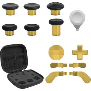 13 in 1  Elite Series 2 Controller Accessories Replacement Pack,6 Metal Thumbsticks,2 D-pads,4 Paddles and 1 Adjuster for  Elite Controller Series 2 Core Accessory Parts(Chrome )