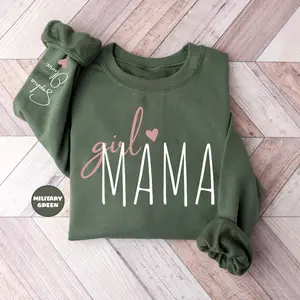 Personalized Girl Mama Sweatshirt | Custom Mom of Girls Shirt | Matching Mom and Daughters Gift | Mother’s Day Sweatshirt