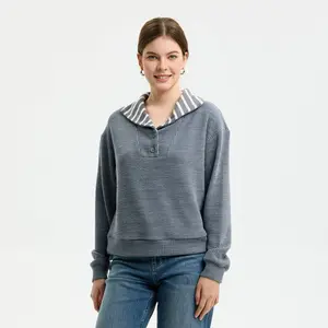 Women's Long Sleeve Button-Down Collar Knit Top - Universal Thread