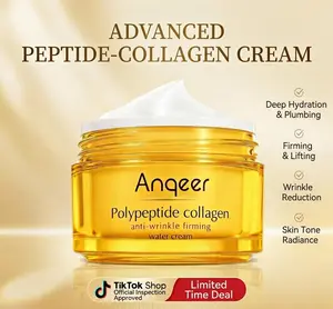 Polypeptide Collagen Anti-Wrinkle Firming Water Cream - Long-Lasting Hydration & Dark Spot Reduction for All Skin Types Luxury Lanolin Peptide Moisturizer