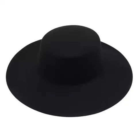 Women's Winter Felt Wide Brim Fedora Hat - Polyester Beret Style French Retro Hepburn-Inspired Cloche Hat for Fall & Winter