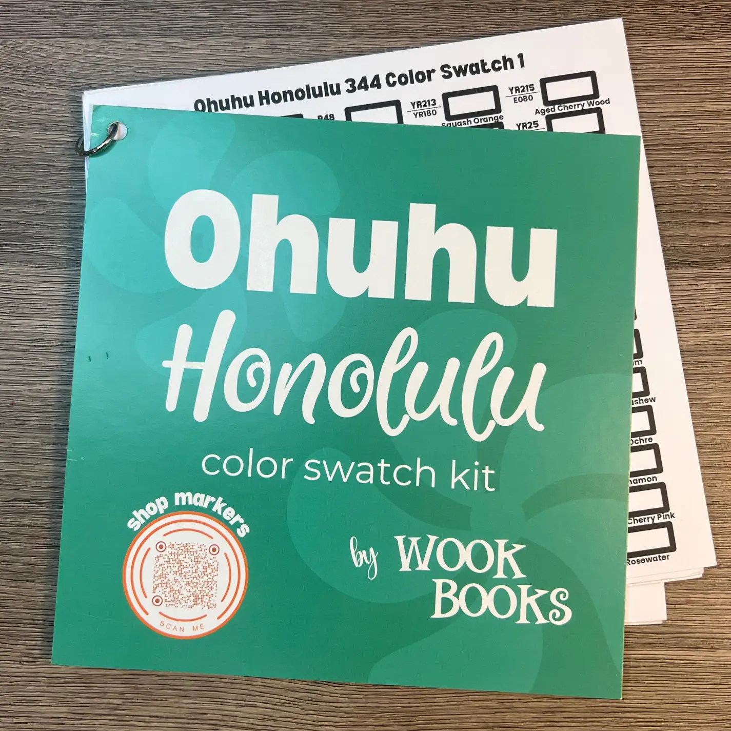 Ohuhu Honolulu 344 Color Swatch Kit for Alcohol Markers by Wook Books