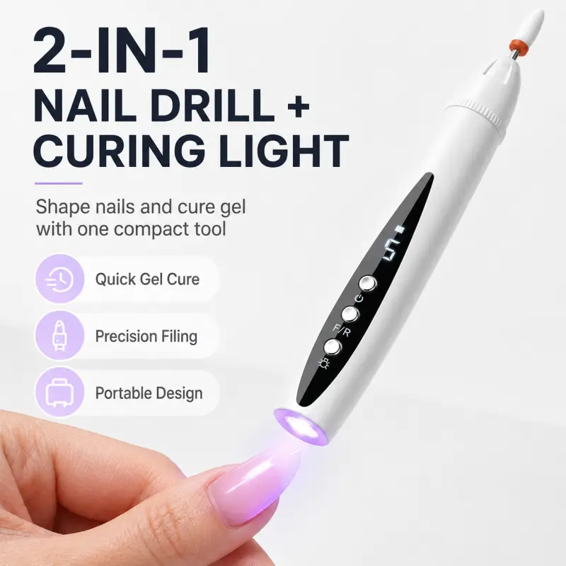 Rechargeable Nail Drill, Cordless Efiles for fungal Nails Lightweight Nail Care Tool for nail repair