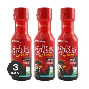 3-Pack SAMYANG Buldak Spicy Chicken Noodles Sauces - Double Spicy Korean Instant Hot Sauces (200g/Pack)