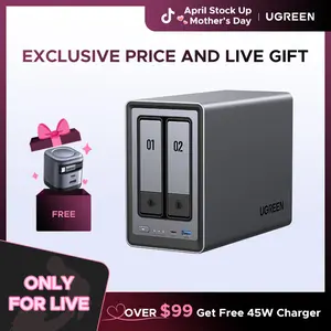 【LIVE ONLY】UGREEN NASync DXP2800 2-Bay Desktop NAS, Intel N100 Quad-core CPU, 8GB DDR5 RAM, 2.5GbE, 2 * M.2 NVMe Slots, 4K HDMI, Network Attached Storage （Drives Not Included） ,TiktokShopSpringGlowUp